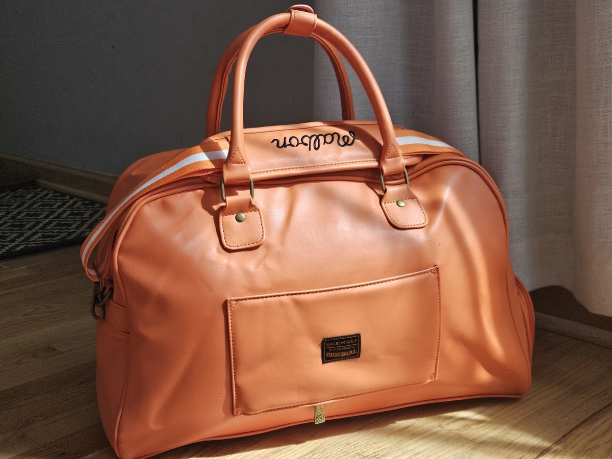 Malbon Golf California Original Orange Travel Boston Duffle Bag | eBay
