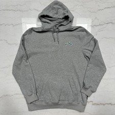 Y2K Rusty Surfboards Men's Gray Logo Pullover Hoodie Sweatshirt - Large