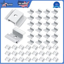 48 Pack Solar Panel Mid Clamps 1.06 Inch Aluminum Mounting Brackets Anodized