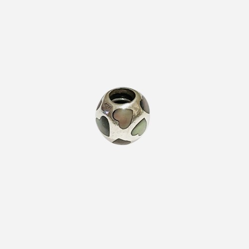 Pandora Abalone Hearts For You Charm Bead Round 925 Sterling Silver MOP Inlay - Picture 1 of 2