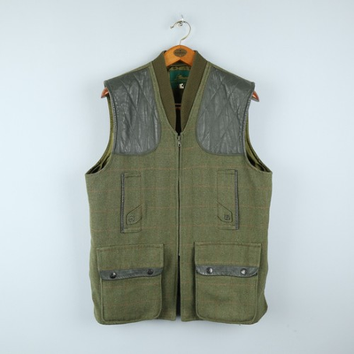 #ad BEAVER OF BOLTON Mens Derby Tweed Wool Shooting Hunting Waistcoat Vest Size 46 $109.99