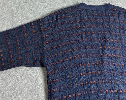 Vintage Jantzen Strickjacke Pullover Herren Größe XL Strick GrandpacCore Dad Blau - Bild 12 von 17