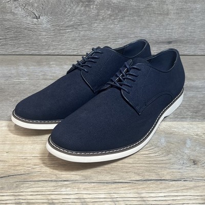 MADDEN David Oxford Shoes Men 10.5 Blue Round Toe Lace-Up Casual Dress WM910852