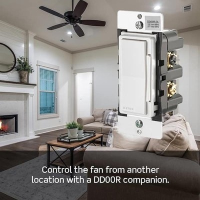 Leviton Decora Smart 4-Speed Fan Controller Z-Wave ZW4SF-1BW White 120V