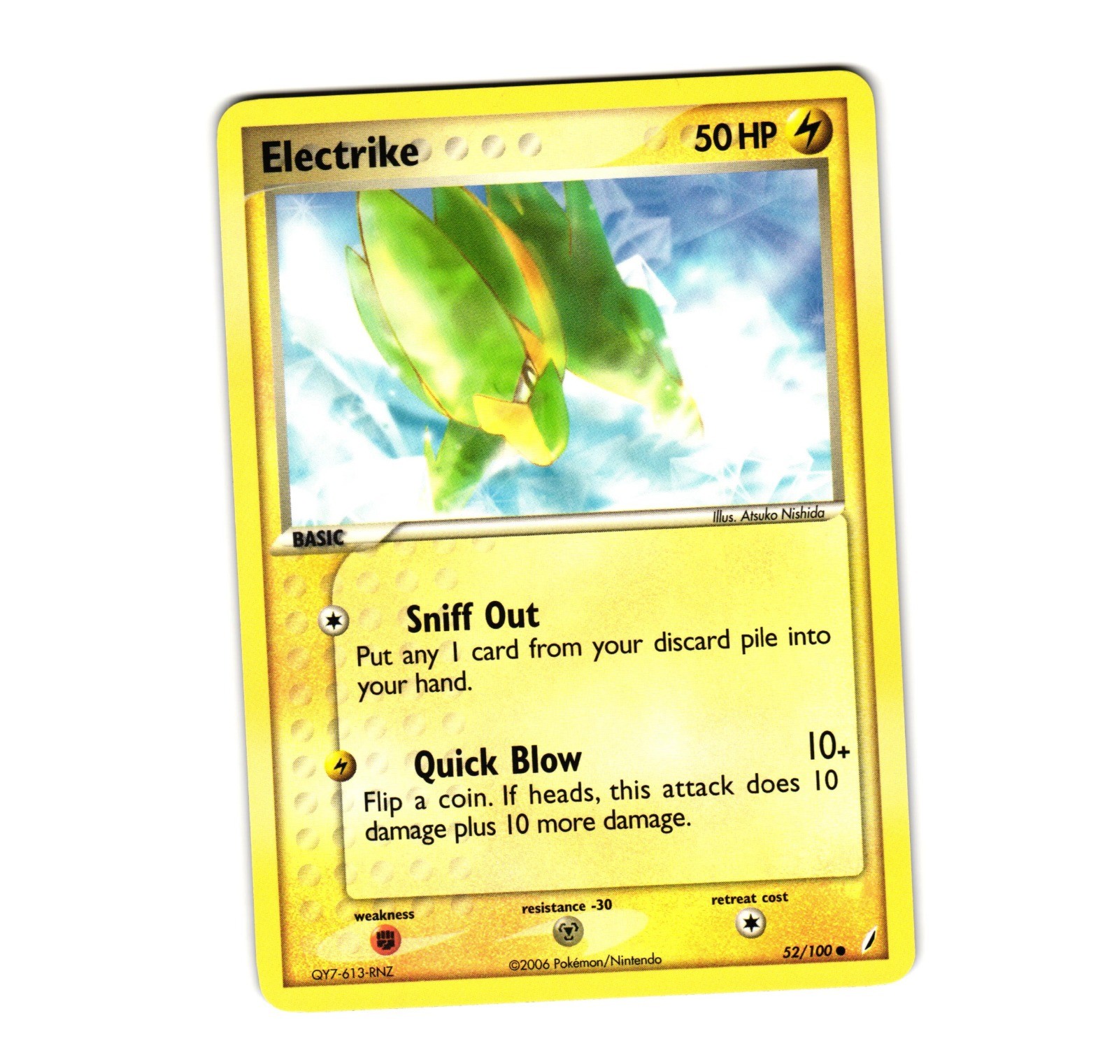 Pokemon Electrike 52/100 Crystal Guardians Common NM