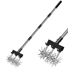 Rotary Cultivator Garden Tool – Adjustable Hand Tiller for Gardening & Lawn C...