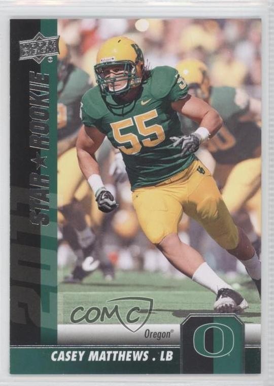 2011 Upper Deck Star Rookie Casey Matthews #182 Rookie RC 0c0