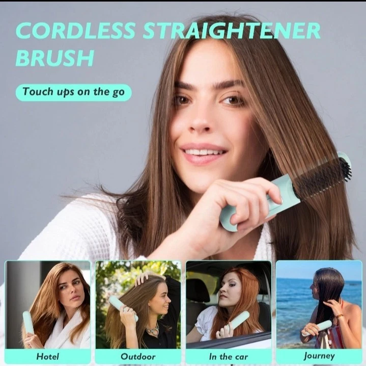 Cordless Hair Straightener Brush - Rapid Heating Technology,Adjustable Heat..285 - Image 3 of 4