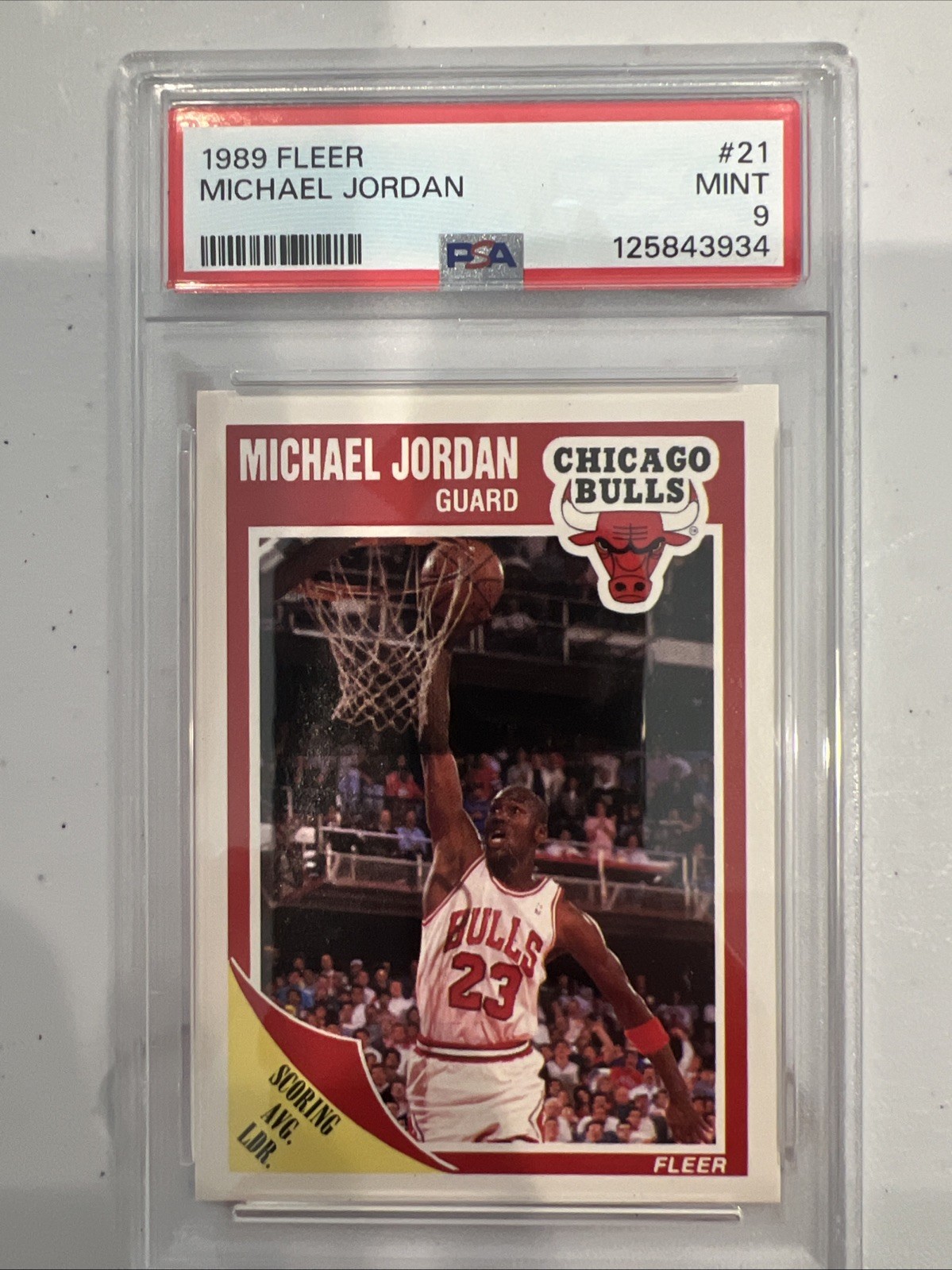 1989 Fleer Michael Jordan #23 PSA 9 MINT Chicago Bulls