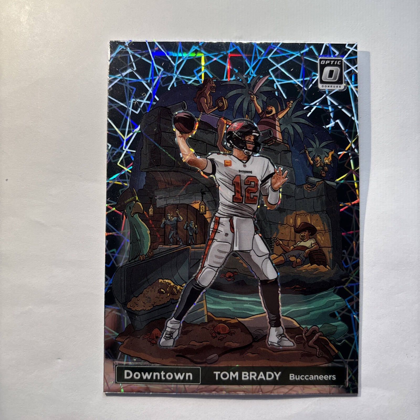 TOM BRADY 2022 Panini Donruss Optic Downtown LAZER Prizm SSP CASE HIT