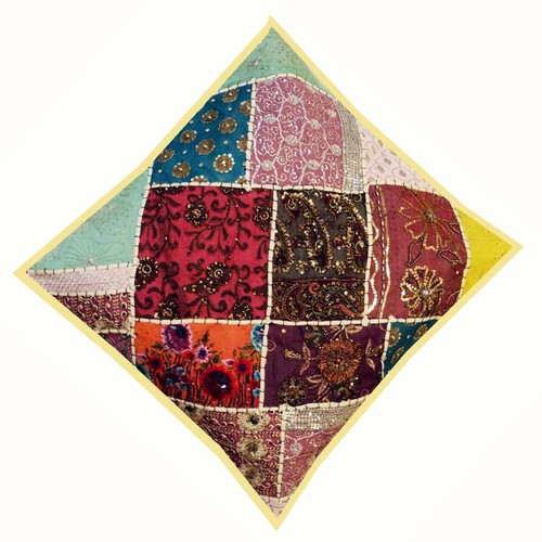 SET OF 2 PC 24" Handmade Patchwork Ethnic Sofa Pillow Cushion Cover Living Room - Picture 8 of 12