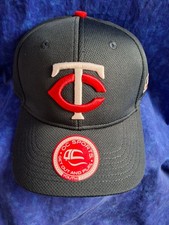 Team MLB By OC Sports Youth Black Minnesota Twins Fitted Mesh Hat NWOT V1