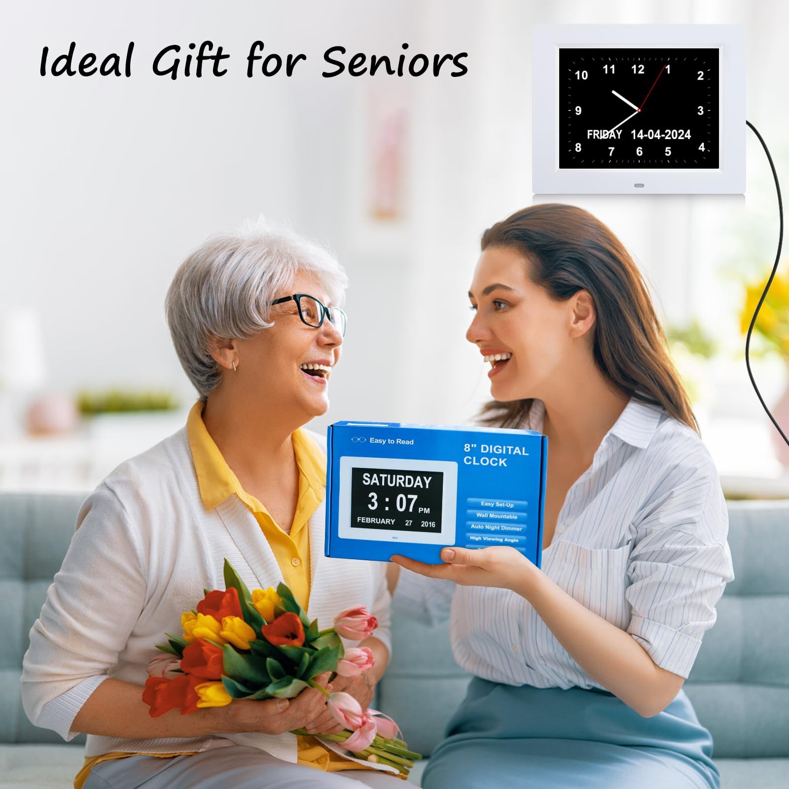 Jaihonda Dementia Clocks For Seniors-alzheimers Clock With Date And Da