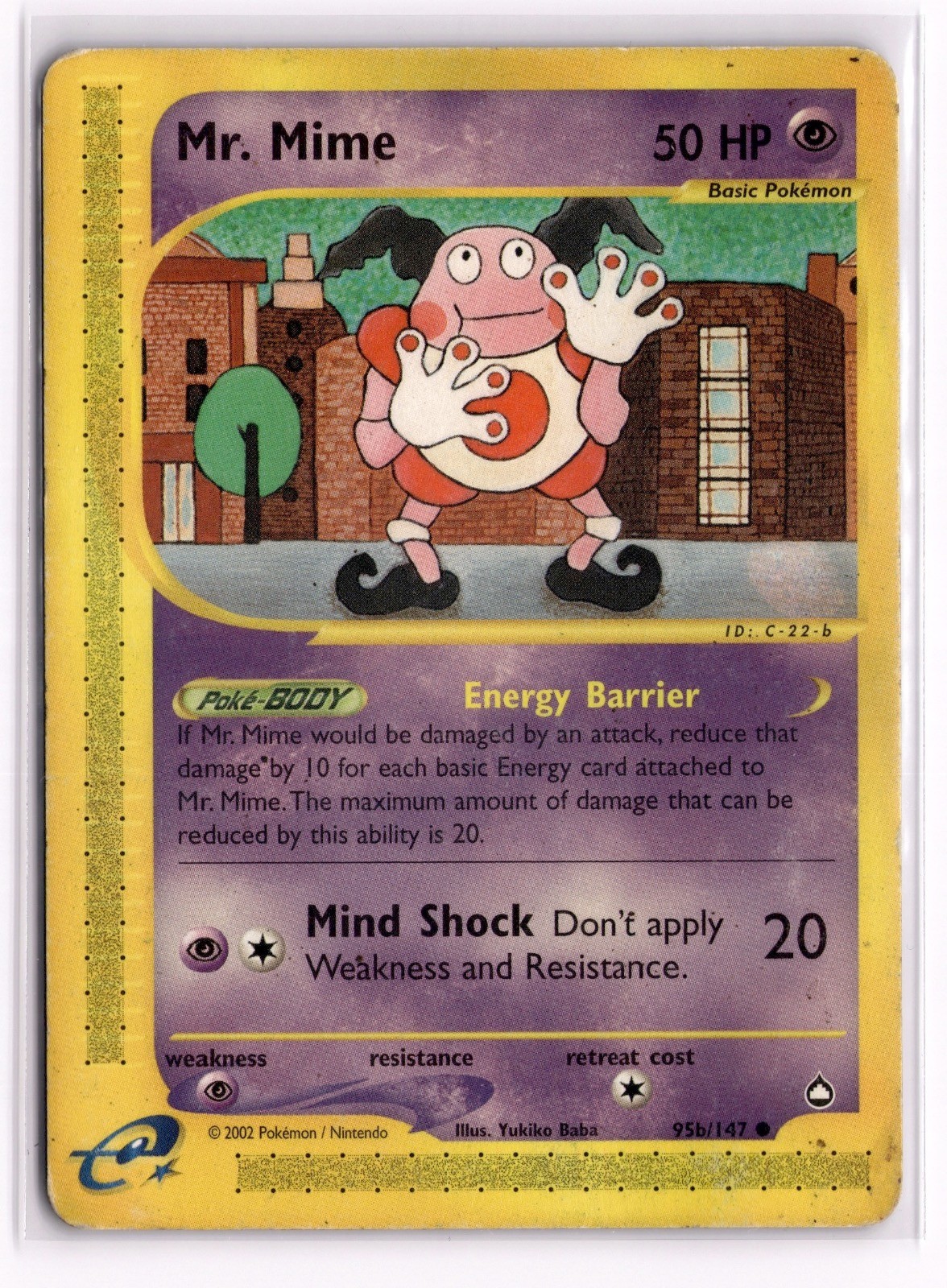 Mr. Mime (95a) 95a/147 Common Aquapolis Pokemon Heavily Played