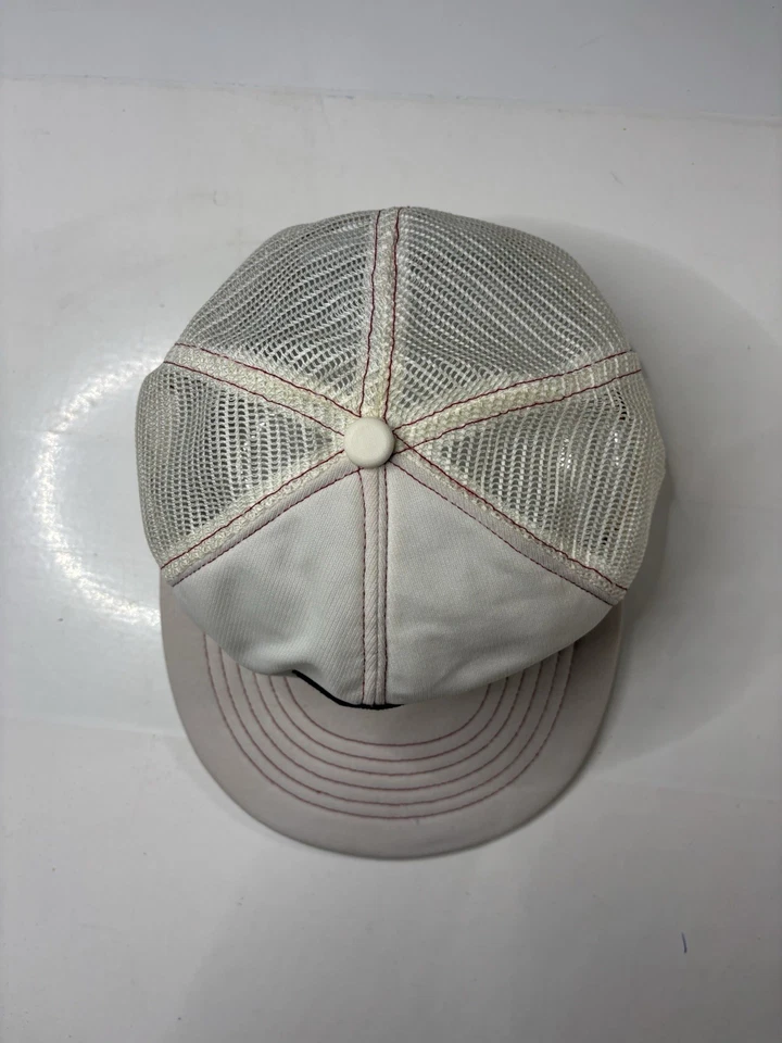 Boné vintage McLean Trucking branco ajustável boné caminhoneiro com costas de malha - Imagem 2 de 4