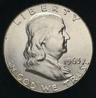 1963 Franklin Half Dollar 90% Silver - BU Uncirculated - Philadelphia