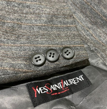 Vintage Yves Saint Laurent YSL pure wool double breasted suit jacket blazer 42R