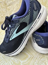 Brooks Ghost Unisex Low Top Lace-Up Running Sneakers Navy Light Blue White