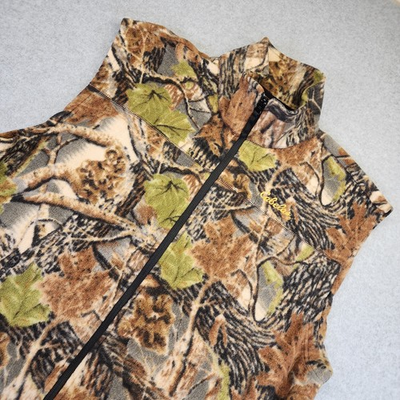 #ad Cabela#x27;s Mens XL Camo Full Zip Fleece Vest Hunting Outdoor Gear $28.99