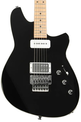 Reverend Kingbolt H90 Floyd Rose Electric Guitar - Midnight Black with Maple