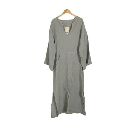 YUME European Linen Sage Green Kaftan OS Resort Wear Vacation Bohemian Beach