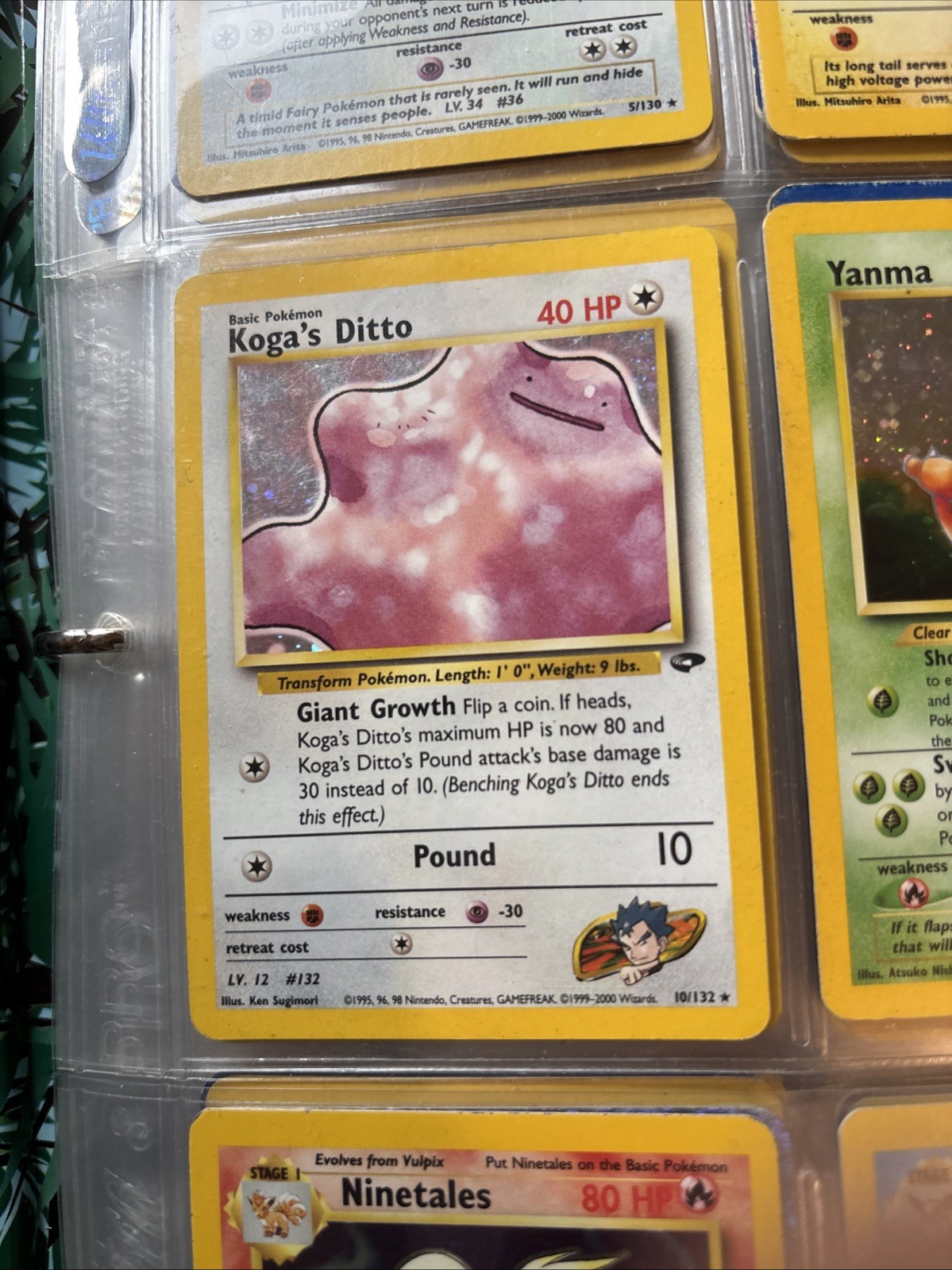 Koga's Ditto 10/132 Gym Challenge-Unlimited Edition Holo