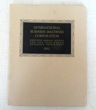 1951 IBM Annual Report - 8"x6" 16 pages - Please read - RARE Beautiful Copy