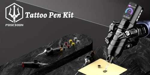 POSEIDON Wireless Tattoo Pen 2.4-4.2mm Stroke 2300mAh Digital Screen image 15