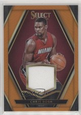 2015-16 Panini Select Swatches Orange Prizm 44/60 Chris Bosh #5 HOF 1yj