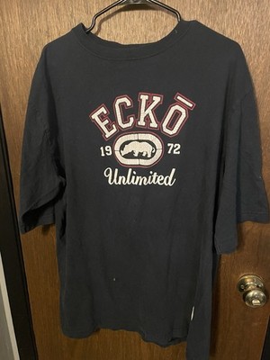 Vintage Ecko Unlimited T Shirt 2XL Black Rhino Logo Y2K Streetwear Tee