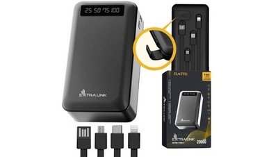 5903148919614 Powerbank Power bank, USB-C Extralink EPB-084 20000mAh Czarny Extr