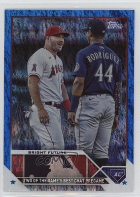 2023 Topps Update Veteran Combos Blue Foil /999 Mike Trout Julio Rodriguez 4f5