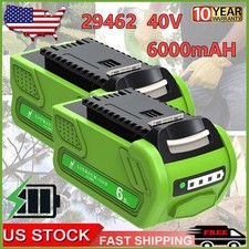 2X 40V 6Ah For Greenworks G-MAX Lithium Battery 29472 29462 29252 20202 40 Volt