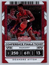 Deandre Ayton 2020 Contenders Draft Picks Conference Finals Ticket Red /75 #21
