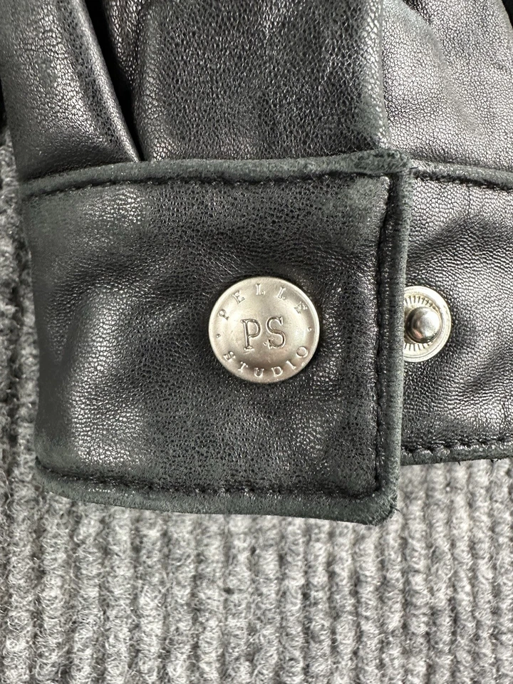 Chaqueta de cuero Pelle Studio para hombre grande aislante abrigo de bombardero vintage Foto 2 de 4