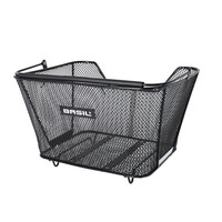 Basil Fahrrad Korb Hinterradkorb Lesto 32X41.5X27Cm Schwarz Engmaschig Reflexion