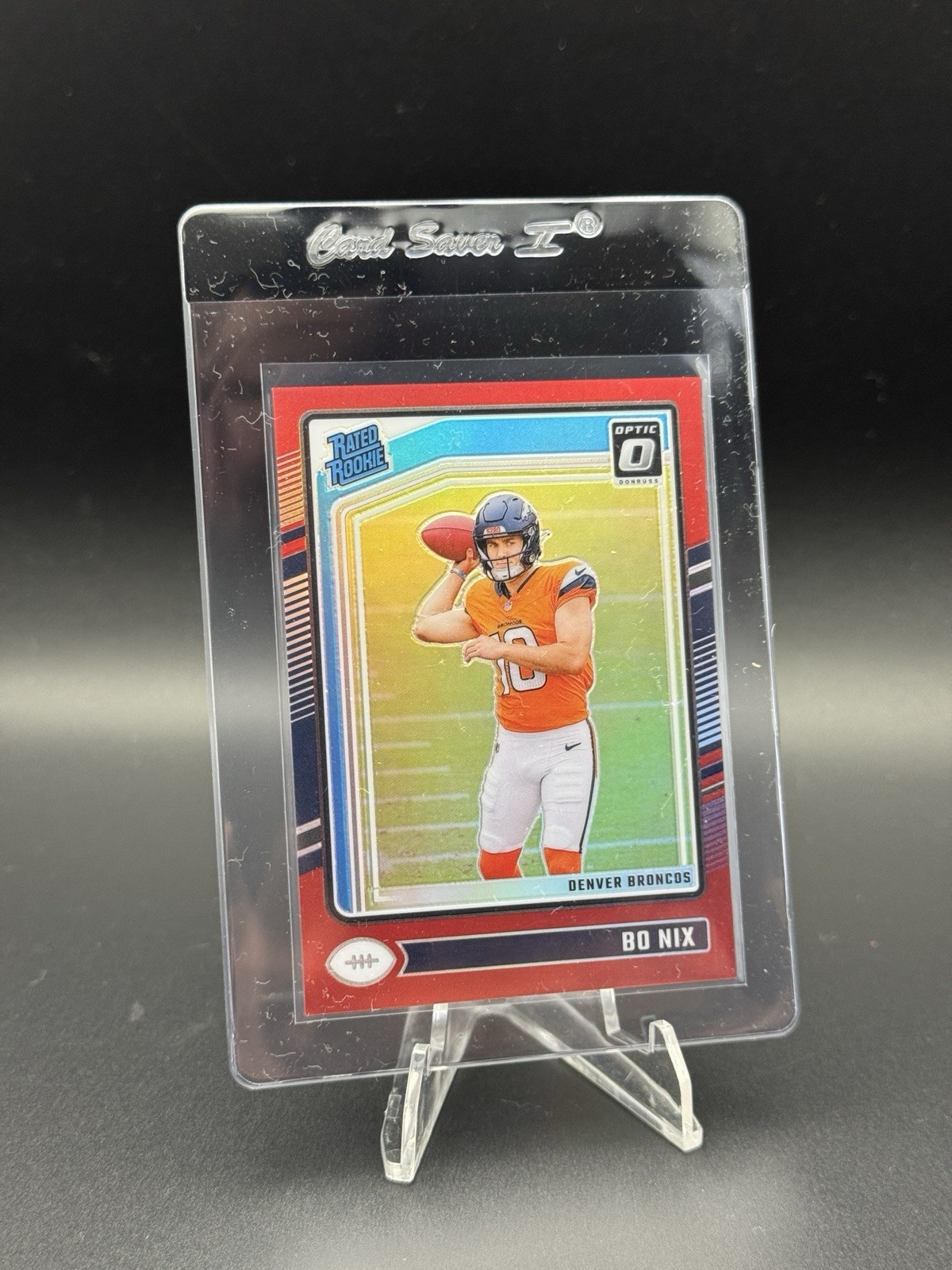 2024 Donruss Optic Red Prizm #209 Bo Nix Denver Broncos RC Rookie 26/125