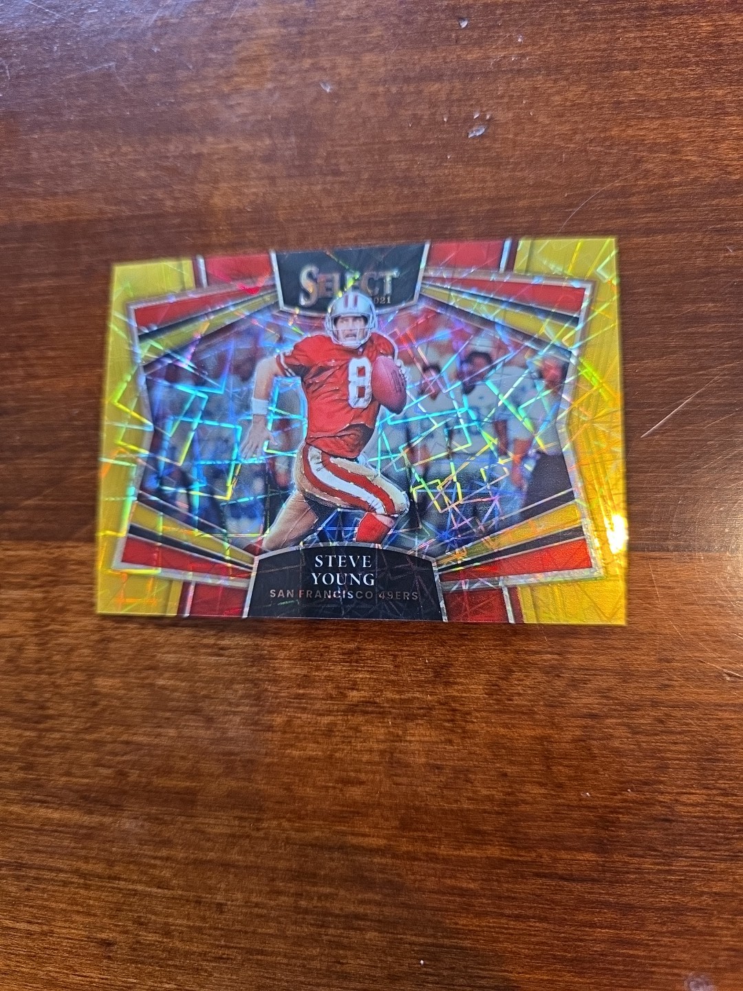 2021 PANINI SELECT SNAPSHOTS SS23 STEVE YOUNG GOLD PRIZM /10