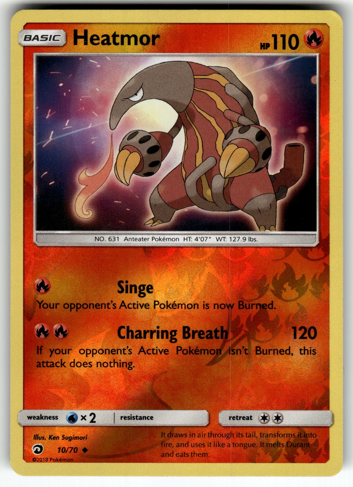 Heatmor 10/70 Dragon Majesty LP Pokemon Card TCG