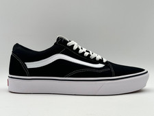New VANS OLD SKOOL Men SZ 9 UNISEX Women SZ 10.5 IN BLACK true WHITE Comfycush