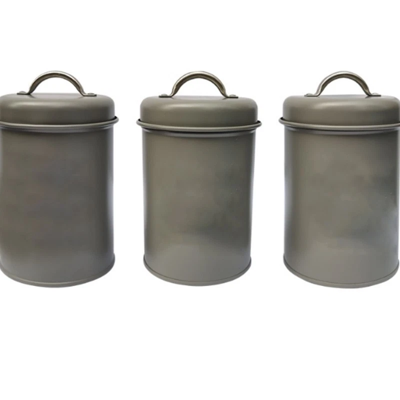 3 Pieces Kitchen Storage Canisters for Teas Coffee and Sugar Kitchen Decoration