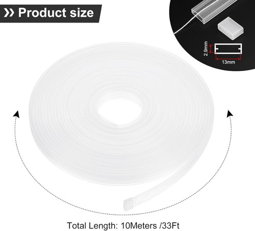Funda Tubo Silicona LED 10M 12mm Flexible Impermeable Canal Cubierta para Tiras - Imagen 2 de 14