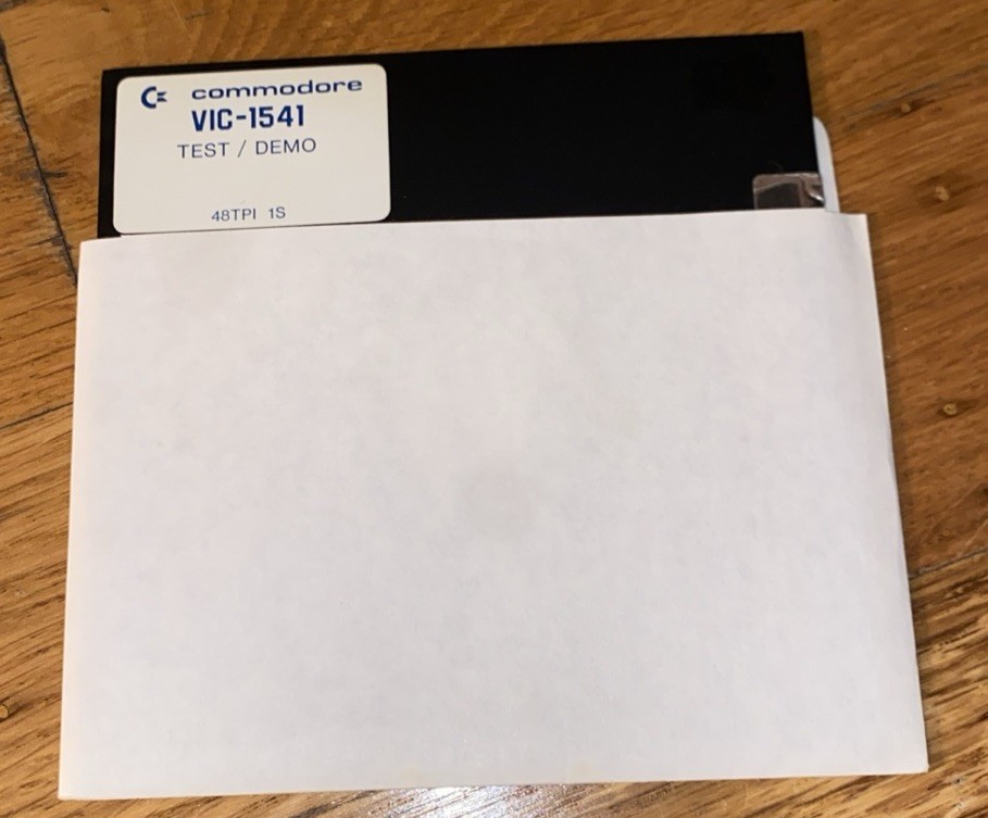 Vintage Commodore 64 VIC-1541 Test Demo Software 5.25” Floppy Disk 1980's