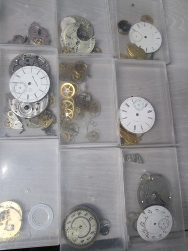 Large Mixed Lot of Vintage Watch Pocket Watch Parts Dials Faces Movements - Picture 10 of 13