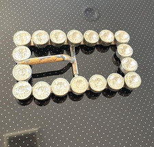Lovely Retro Art Deco Paste Glass Pin Belt Buckle