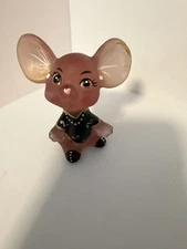 Fenton Art Glass Mouse Hand Painted Artist Signed