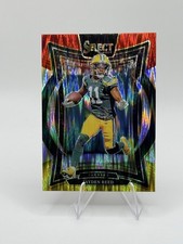 2024 Panini Select - Concourse Jayden Reed #68 Red & Yellow Shock Prizm