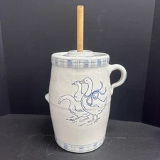 Vintage 3pc Butter Churn Gaggle of Geese  Louisville Stoneware Large