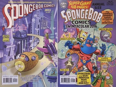 2 SpongeBob Comics Swimtacular Annual #3 #4 United Plankton Squarepants Mr Krabs