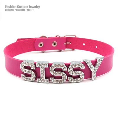 Ins Hot Letter SISSY Necklace Custom Choker Collar Costume Jewelry YES DADDY N8
